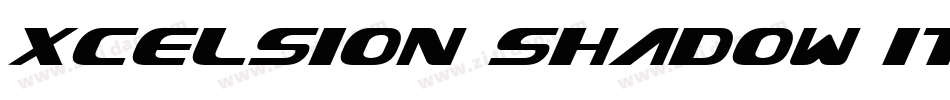 Xcelsion Shadow Italic字体转换